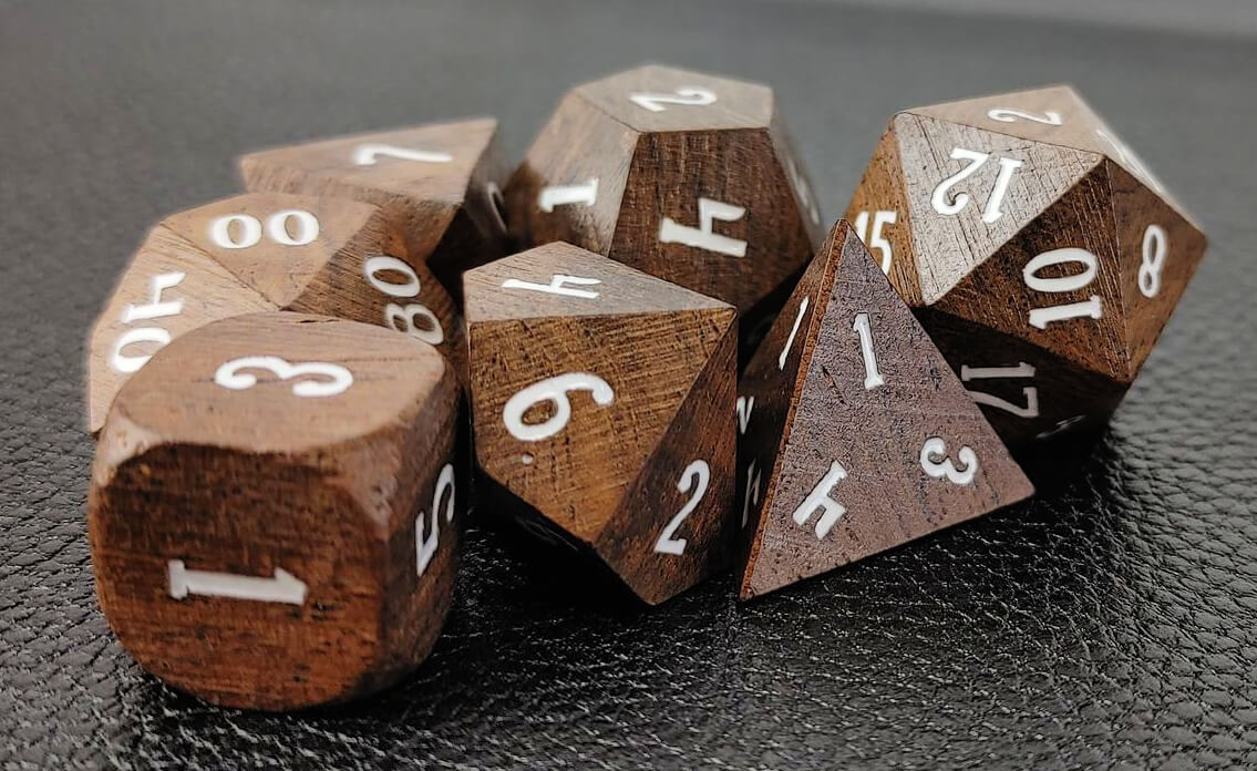 ebony wood dice