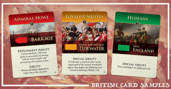 hidden strike american revolution british cards