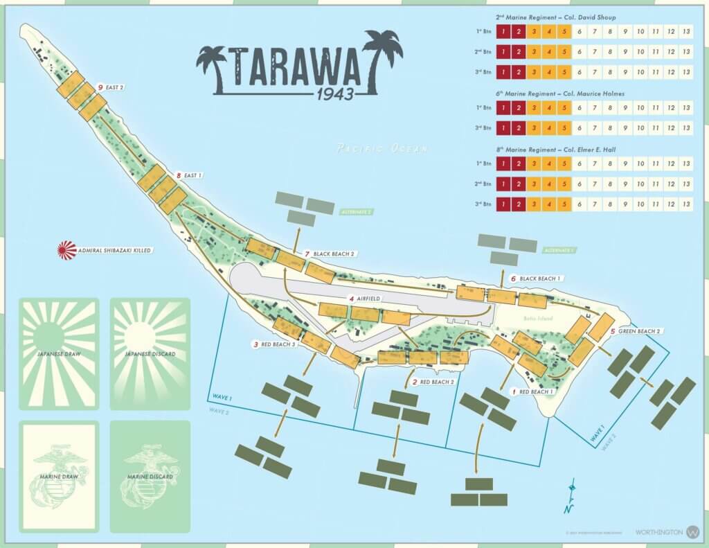 tarawa 1943 map board