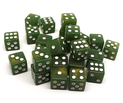 national dice day d6 chartreuse