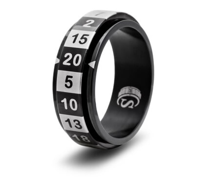 national dice day d20 ring black