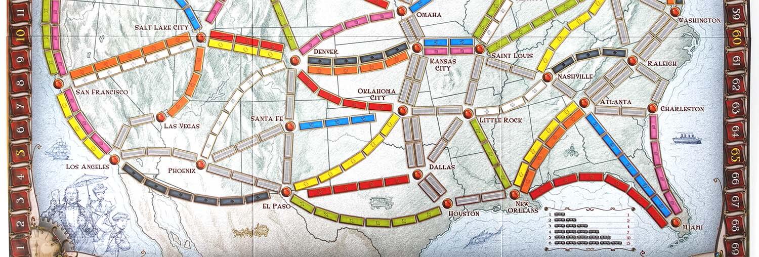 ticket to ride days wonder map board