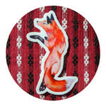 watercolored fox sticker