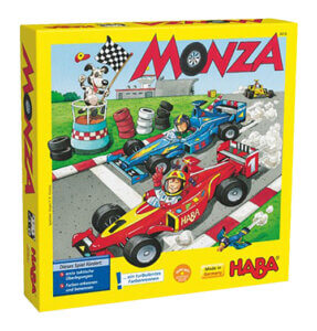 monza, auto racing board game for children