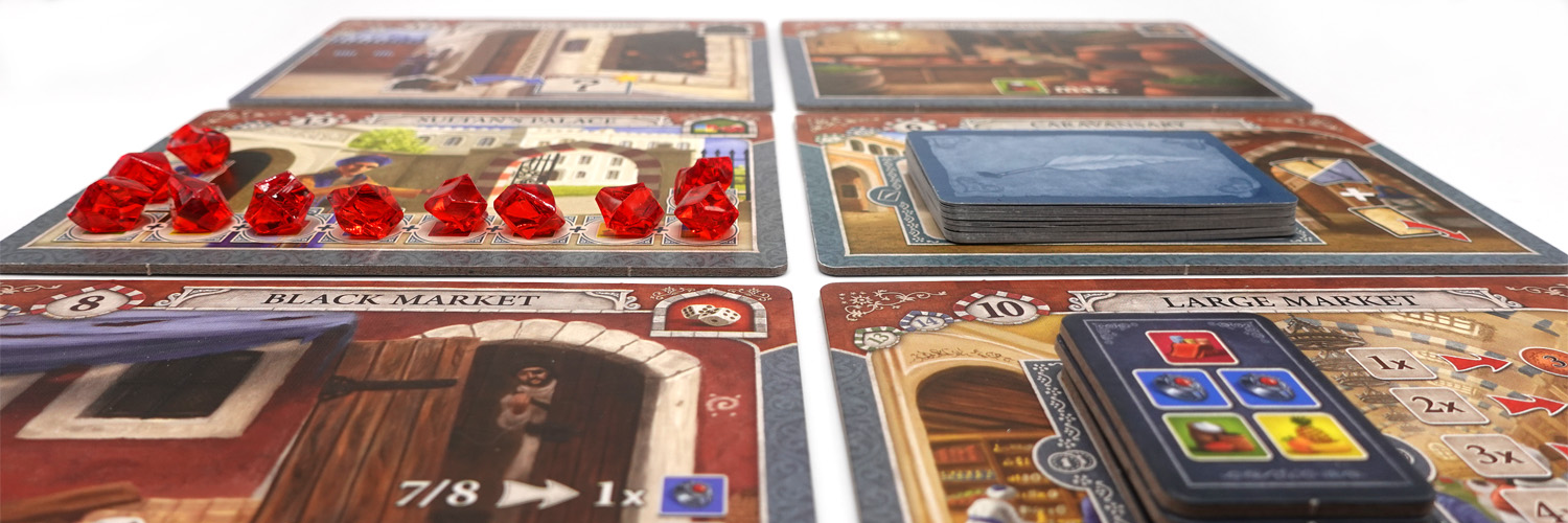 istanbul board game cards and gem components