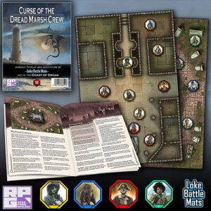 curse of the dread marsh crew battle mats from loke battle mats for free rpg day 2022