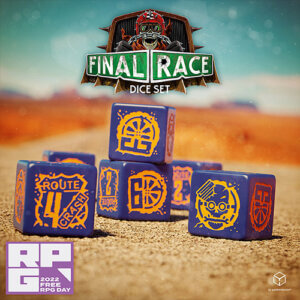 q workshop final race dice set for free rpg day 2022