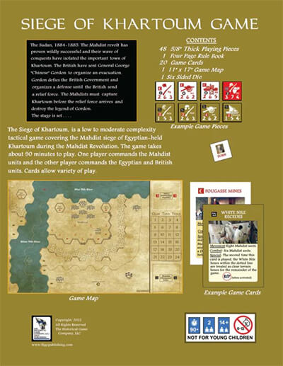 battle of khartoum historical war games from the historical game company back cover