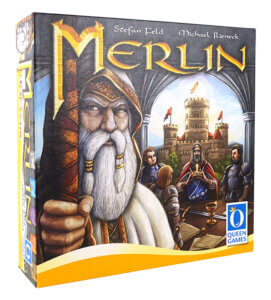 merlin board game box from queen games