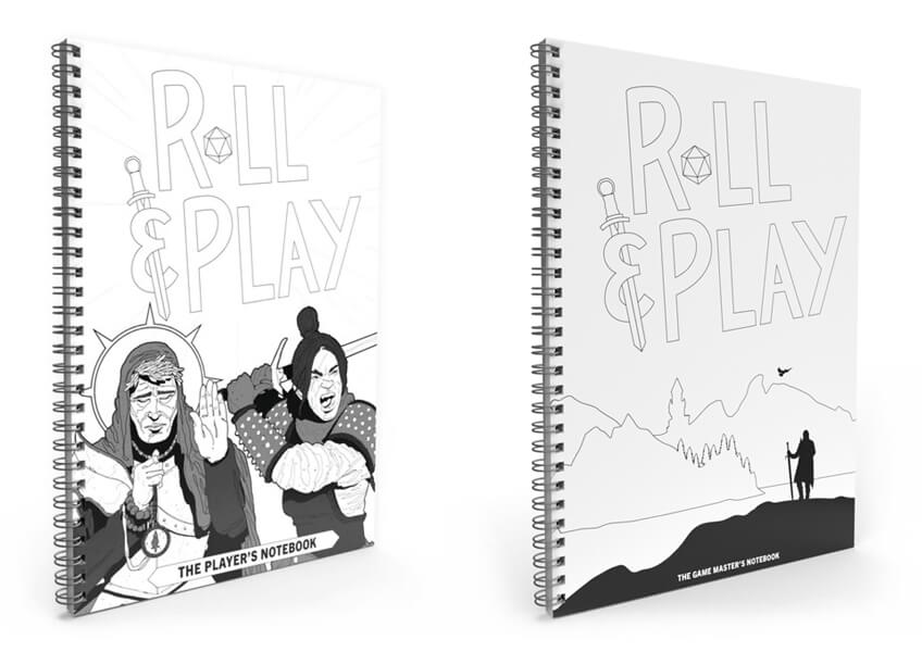 The Player's Notebook and The Game Master's Notebook books from Roll & Play Press