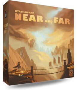 Near and Far board game box, by Red Raven Games