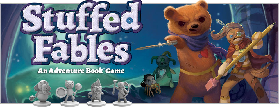 Stuffed Fables adventure board game with miniatures