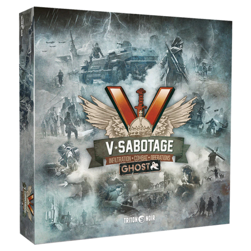 V-Sabotage Ghost Expansion board game box