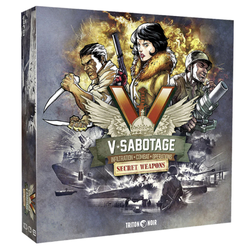 V-Sabotage Secret Weapons Expansion board game box