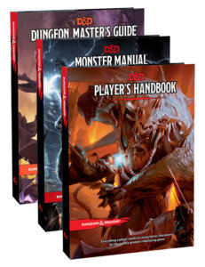 Dungeons & Dragons' Player's Handbook, Monster Manual, and Dungeon Master's Guide books